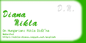 diana mikla business card